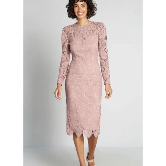 Modcloth Little Mistress At First Blush Midi Dress ModCloth NWT US 6 - Picture 1 of 14